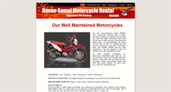 Desktop Screenshot of davao-samal-motorcycle-rental.com