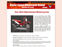 Tablet Screenshot of davao-samal-motorcycle-rental.com